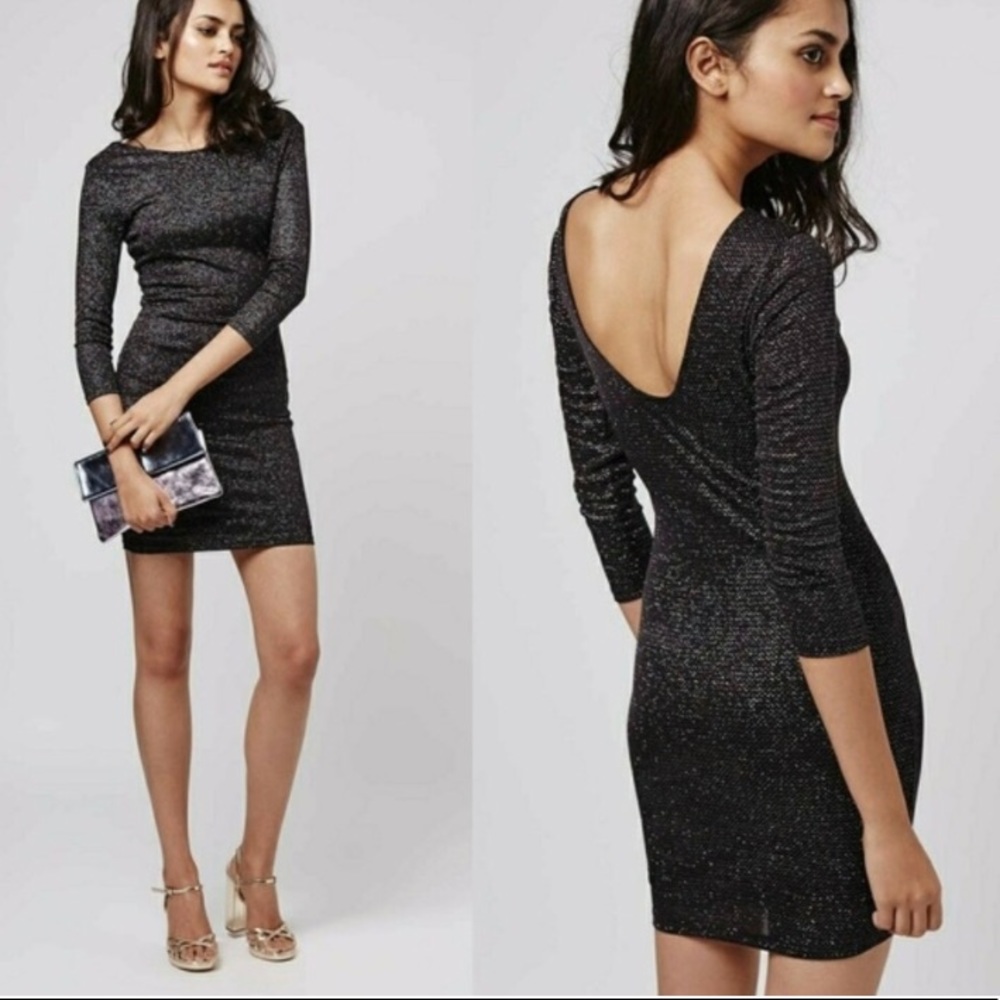 TopShop black sparkle dress